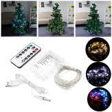 LUSTREON 5M 10M USB Φωτοστρώτης LED Fairy String με Τηλεχειριστήριο για τα Χριστούγεννα