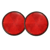 2 piezas de reflectores redondos universales de 2 pulgadas en color rojo para motocicletas, ATV y motos de tierra