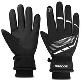 SGODDE Touch Screen Gloves Anti-slip Thermal Sports Winter Warm Skiing Thicken Fleece Lining Riding Hiking Driving Running