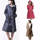 Women Girl Rain Coat Rainwear Riding Clothes Rain Coat Waterproof Clothes Dot Outdooors Poncho Long