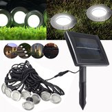 8 en 1 énergie solaire LED lampe souterraine étanche à l'eau lumière extérieure 