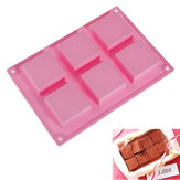 Silicone 6-Cavity Square Chocolate Jelly Ice Cube Cake Mold Mould