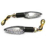 Luz indicadora de pisca-pisca de sinal de direção de motocicleta 12V 15 LED âmbar com alça flexível
