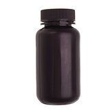 Bottiglia di plastica PP marrone da 250 mL a bocca larga per campioni di laboratorio e conservazione di sostanze chimiche