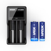 XTAR VC2S 2 slot Colorful VA LCD Schermo Ricarica USB Batteria Caricabatterie e Power Bank con regolabile