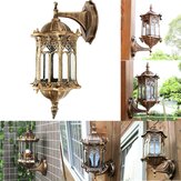 Наружный бронзовый старинный светильник для наружной стены, изготовленный из алюминия с стеклянным плафоном. Садовая лампа.