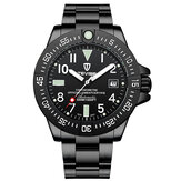 TEVISE T839A Fashion Men Watch 3ATM Waterproof Luminous Date Display Stainless Steel Strap Mechanical Watch