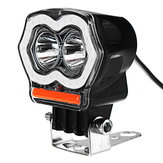 20W 12 / 80V IP68 2000LM LED motorfiets Angel Eyes USB koplamp Spotlight