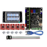 TFT32 Full Color LCD Tela Sensível Ao Toque + MKS-GEN L Mainboard com 5 Pcs Vermelho A4988 Driver Controlador de Impressora 3D Kit de Placa