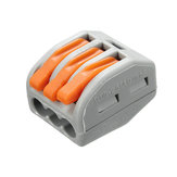 Блок клемм Exсellway® ET25 с пружинными контактами, 3 контакта, 10 штук, электрические разъемы для кабелей