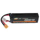 Bateria LiPo XF POWER 14.8V 3600mAh 65C 4S com plugue XT60 para carro RC