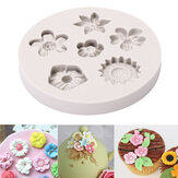 Molde de silicone para bolos de decoração e decoração de açúcar em forma de flor