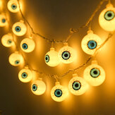 Corda de luz para os olhos LED para decoração externa de terraço Lâmpadas de LED Luzes de Halloween Luzes de Natal