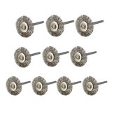 10pcs 22mm Steel Wire Wheel Brush for Dremel Rotary Tools