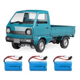 WPL D12 1/10 2,4G 2WD Katonai Teherautó Crawler Off Road RC Autó Modellek Játékszercske Több Akkumulátor Tavi Kék