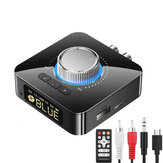 Transmisor receptor de audio Bluetooth V5.0 Bakeey M5 con pantalla digital/Adaptador de audio inalámbrico 3.5mm Aux/2RCA/Soporte para disco USB TF Card para TV PC Altavoz Sistema de sonido del automóvil Sistema de sonido doméstico
