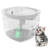 Fonte de água para gatos PETEMPO, fonte de água para gatos sem fio com luz LED, dispensador de água para gatos ultra silencioso de 2L, fonte de água automática para gatos e cães com janela de nível de água