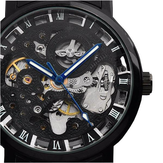 WINNER Art- und Weiseskulptur-Mechanische Uhr Retro- Edelstahl-Bügel-Mann-automatische Uhr