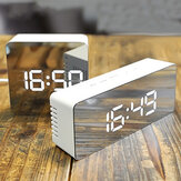 Reloj despertador inalámbrico con espejo USB Digoo LED, termómetro digital, modo noche, color negro DG-DM1