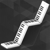 88 клавиш складная электронная клавиатура для фортепиано Клавиатура 128 тонов Двойные динамики Выход на наушники с педалью сустейна