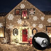 E27 4W LED تتحرك أربعة أنواع ندفة الثلج جهاز عرض ليزر لمبة المصباح لعيد الميلاد AC85-265V زينة عيد الميلاد التخليص أضواء عيد الميلاد