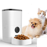 6LペットフィーダーWifiリモートコントロールスマート自動給餌器再充電可能な犬用品猫用品子犬用品