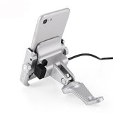Suporte de telefone GPS de suporte de guiador de bicicleta de motocicleta modificado 360 ° com carregador USB