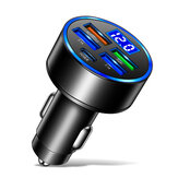 150W 5-Port USB PD Car Charger Adapter 4USB-A+1Type-C PD QC3.0 Fast Charging with Blue LED for iPhone 12 13 14 14 Pro 14Pro Max for Huawei Mate50 for Samsung Galaxy S23 for Xiaomi 13pro