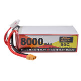 Bateria LiPo ZOP POWER 14.8V 8000mAh 90C 4S com plug XT60 para Drone RC