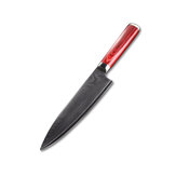سكين FINDKING الفولاذ المقاوم للصدأ دمشقية قياس 8 بوصة مع مقبض خشبي ملون