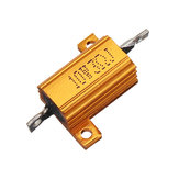 RX24 10 W 3R 3RJ De Metal De Alumínio Caso Resistor De Alta Potência De Metal Dourado Shell Caso Resistor Resistência Do Dissipador