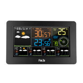 Relógio despertador digital FanJu FJW4 com estação meteorológica, wifi, temperatura interna e externa, umidade