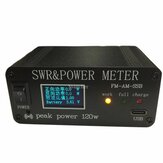 1,8MHz-50MHz 0,5W-120W SWR HF rövidhullámú állóhullám-mérő SWR és teljesítménymérő + akkumulátor + OLED FM AM CW SSB