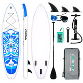 FunWater Aufblasbares Ultra-Leichtgewichts-Surfboard (17,6 lbs) für alle Fähigkeitsstufen. Alles inklusive mit Stehpaddelbrett, verstellbarem Paddel, Pumpe, ISUP-Reiserucksack, Leine, wasserdichter Tasche SUPFW02A
