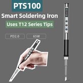 PTS100 T12 PD 5-20V 65W Portable Electric Soldering Iron CNC Metal Body Temperature Adjustable Solder Welding Station