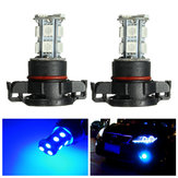 Pair 12V H16 5202 5050 2504 SMD LED Car Fog Light Bulbs DRL Lamp Deep Blue 10000k