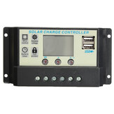 Regulador de carga de batería para paneles solares 10/20A 12/24V Auto Controlador de carga de batería PWM