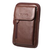 Valódi bőr 5,5-7 hüvelykes mobiltelefon táska deréktáska crossbody táska férfiaknak