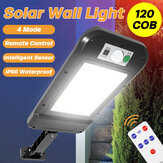 LED a energia solare Sensore di movimento a parete 120 COB Outdoor Home Street lampada con controllo remoto