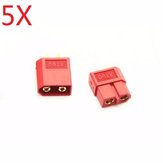 5 paires de connecteurs de balle mâle et femelle XT60 rouges pour piles RC