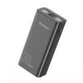 Yoobao L30Q 30000 мАч Внешний аккумулятор Батарея Блок питания с 20 Вт PD USB-C / 22,5 Вт SCP FCP USB-A/18 Вт QC3.0 USB-A Быстрая зарядка для iPhone 13 Mini 13 Pro Max для Samsung Galaxy No