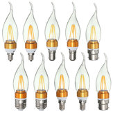 E27 E14 E12 B22 B15 3.5W 4Leds LED Lâmpada de vela de filamento branco puro e branco quente AC220V