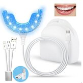 جهاز تبييض الأسنان المحمول الذكي البارد بالضوء الأزرق 4 منافذ USB لأجهزة Android IOS Dental Whitening Kit و Teeth Bleaching Device