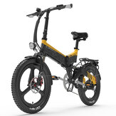 [EU Direct] LANKELEISI G650 48V 12.8AH 500W Αναδιπλούμενο Ηλεκτρικό Ποδήλατο Moped 20*2.4 ίντσες Off-Tire 80-100km Εύρος Απόστασης Απόδοσης Μέγιστο Φορτίο 120-150kg