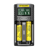 NITECORE UM2 LCD Kijelző 5V/2A Lítium Akkumulátor Töltő USB QC Smart Rapid Charger AA AAA 18650 21700 26650 számára