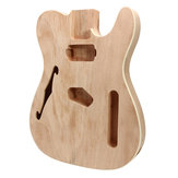 Corpo de guitarra elétrica DIY em madeira de mogno estilo Telecaster com corpo fino e um único F Hole