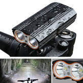 XANES DL06 1200LM 2T6 150° Large Floodlight 6000mAh Battery Bike Light 4 Modes USB Rechar