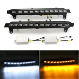 Pair LED White Daytime Running Lights DRL with Yellow Turn Signal Lamp for Audi Q7 07-09 