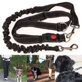   Μαύρο ρυθμιζόμενο Handsfree Ελαστικό λουρί ζώνης μέσης για τρέξιμο για σκύλους κατοικίδιων ζώων 