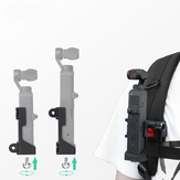Base de adaptador plegable Sunnylife para DJI OSMO Pocket 2, Adaptador de doble gancho para montaje, Conexión de abrazadera de mochila y clip de bicicleta